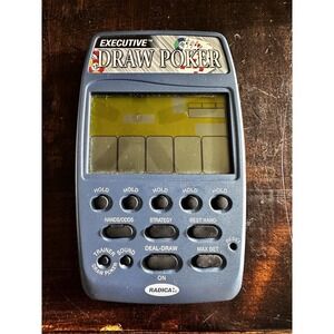Vintage 2003 Radica Executive Draw Poker Handheld Electronic Game - TESTED WORKS